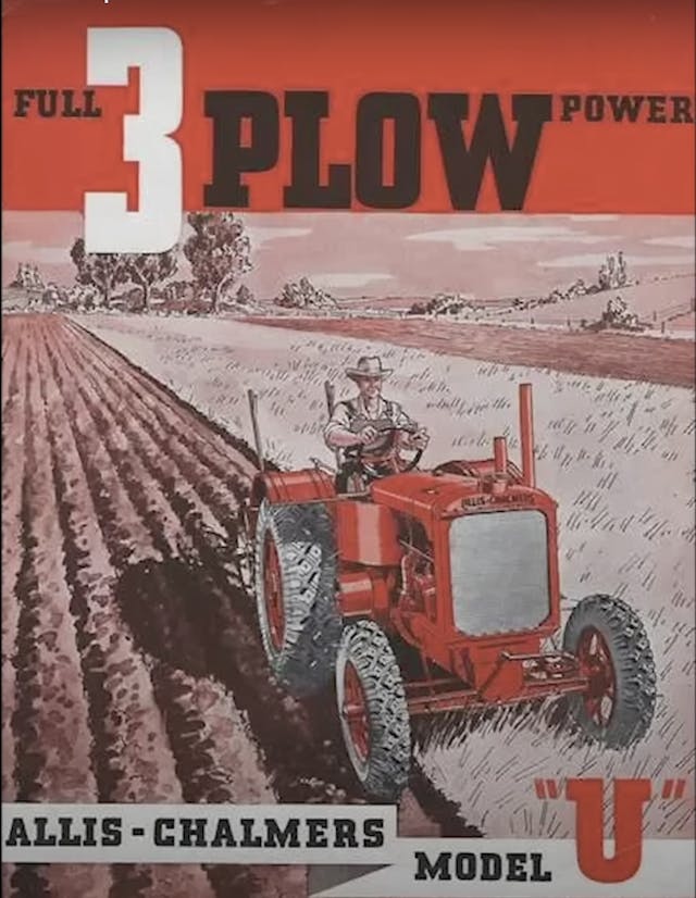 Allis Chalmers tractor ad plow